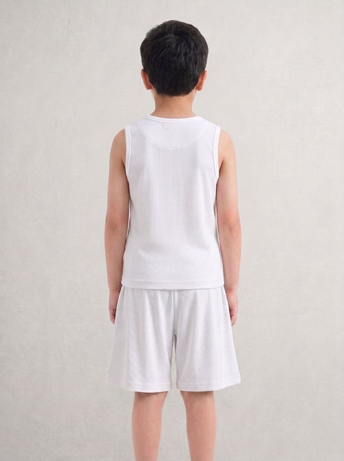 Kids' Surf Club Co-ord Set - Pristine White - back view
