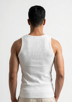 Men's Ribbed Tank Top- White