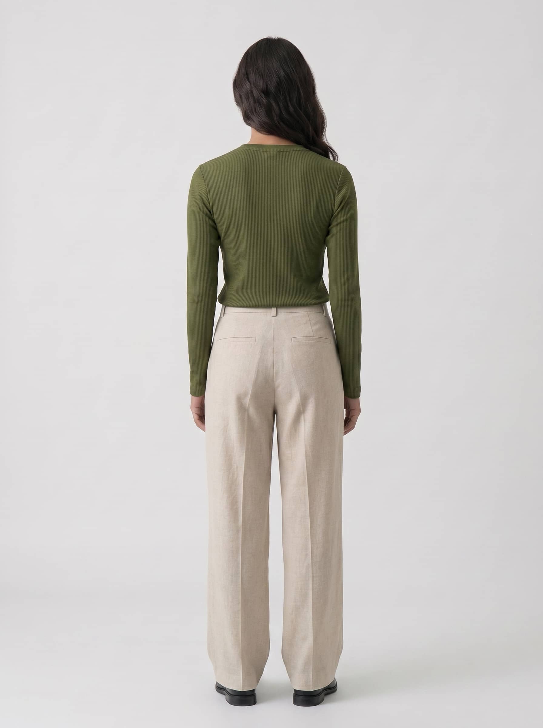 Women's Long Sleeve Ribbed Henley - Chieve