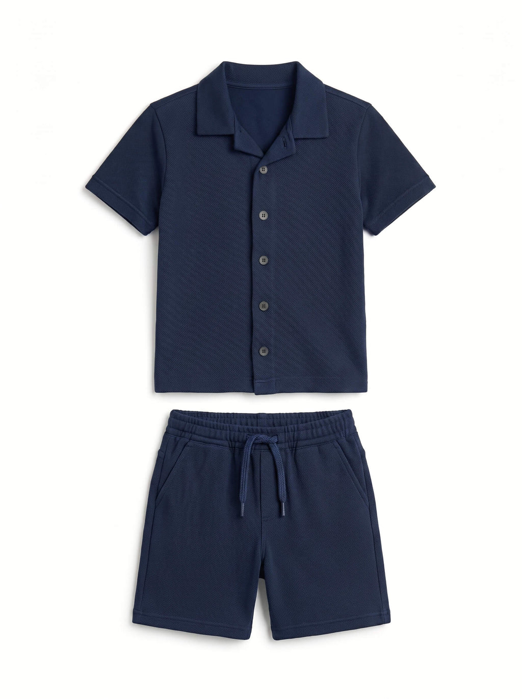 Kids' Cuban Co-ord Set - Navy Blue
