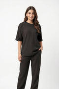 Women's Signature Waffle-Knit Tee | Black