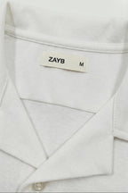 Men's Cuban Collar Shirt | Pearl White