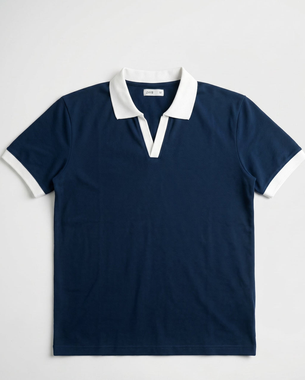 Men's Contrast Polo - Navy
