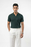 Men's Drop-needle polo-Pine Green