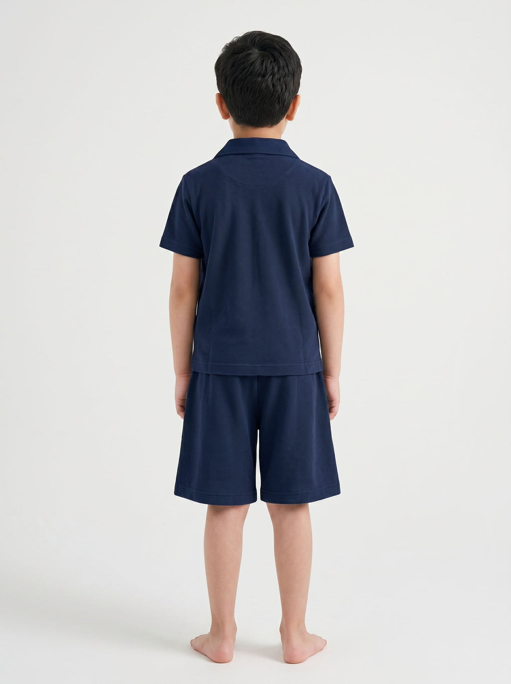 Kids' Cuban Co-ord Set - Navy Blue