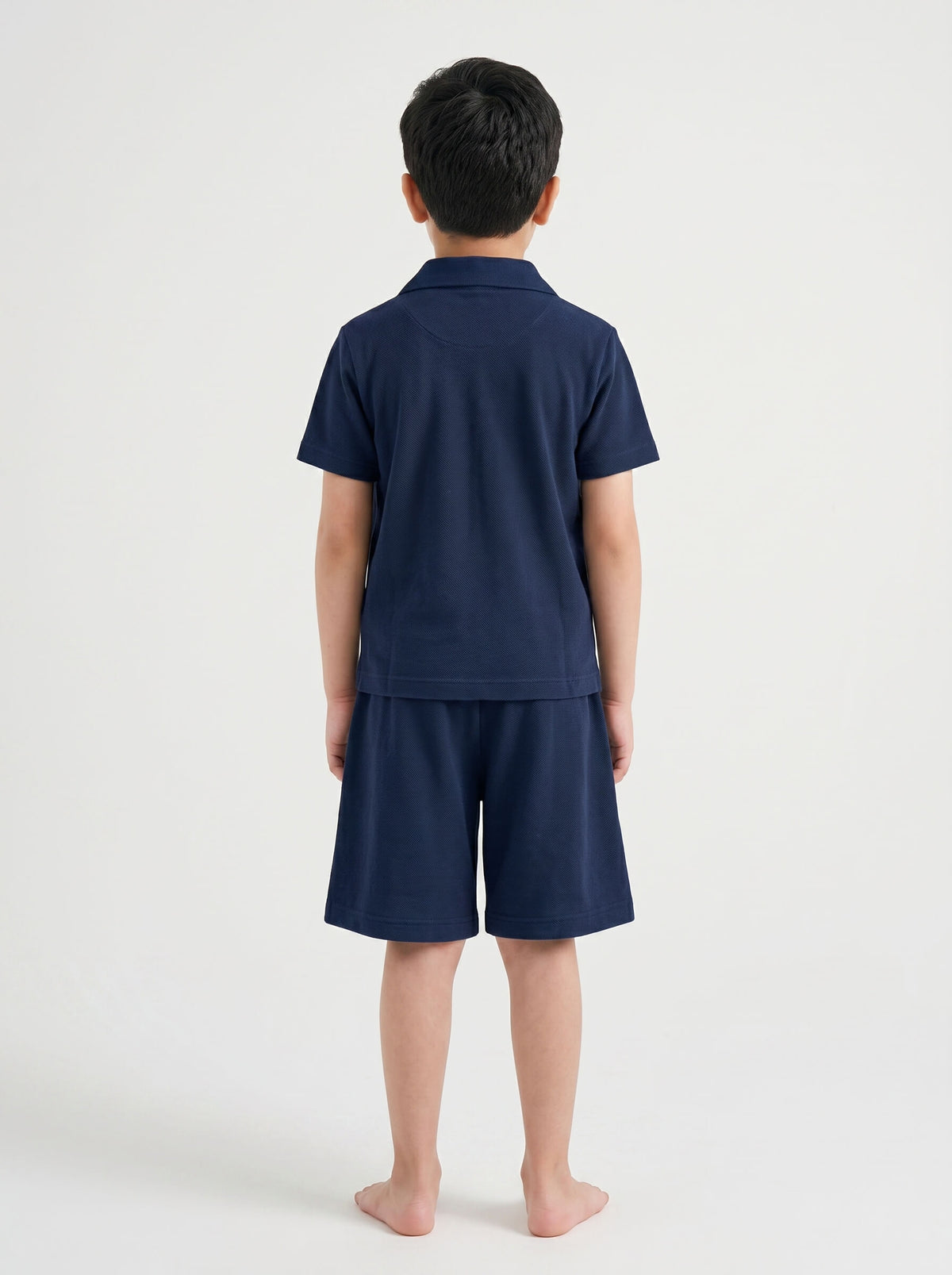 Kids' Cuban Co-ord Set - Navy Blue - back view