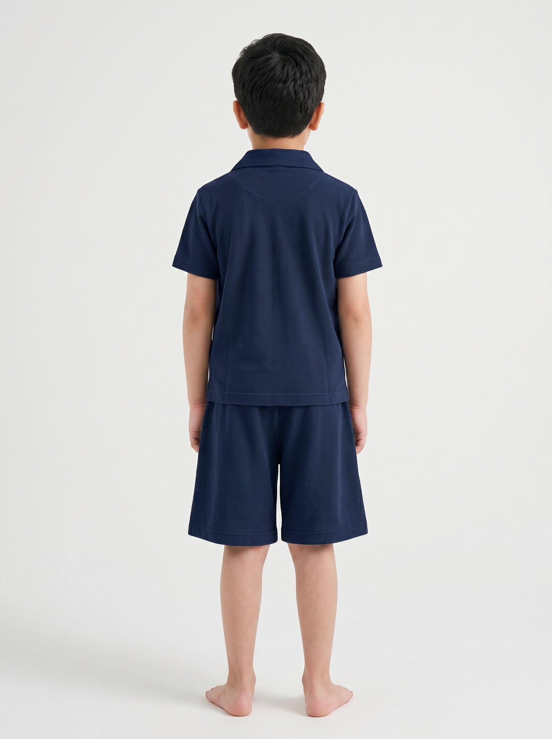 Kids' Cuban Co-ord Set - Navy Blue