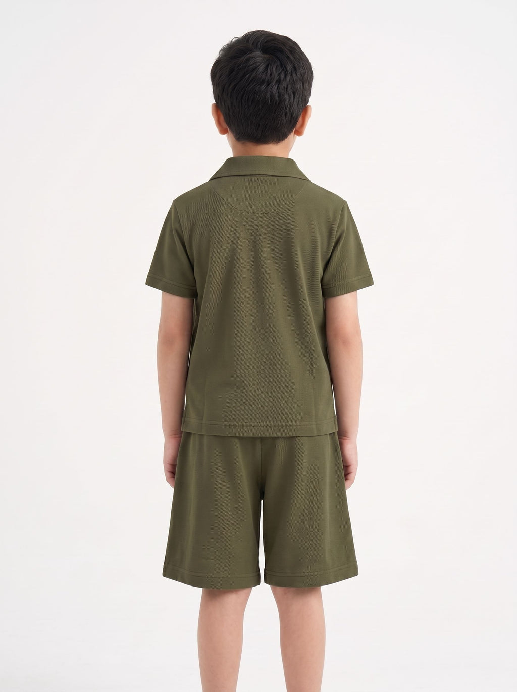 Kids' Cuban Co-ord Set - Olive Green