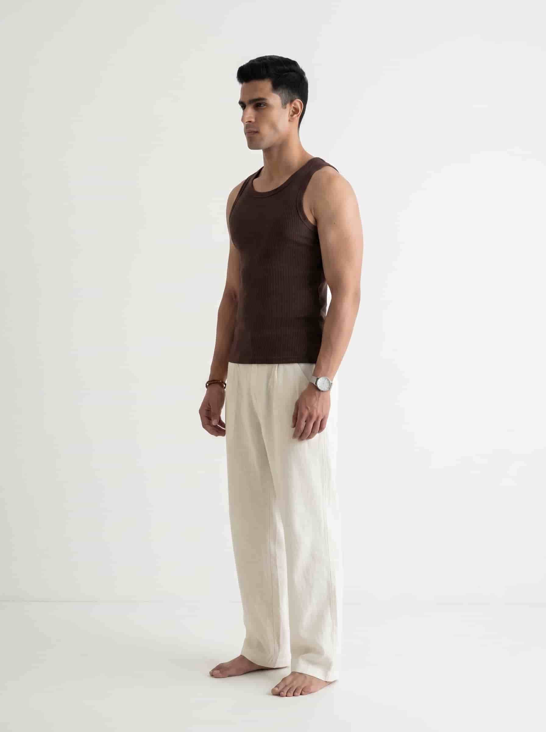 Men's Fitted Ribbed Tank Top - Hazel