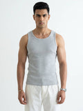 Men's Fitted Ribbed Tank Top - Heather Grey