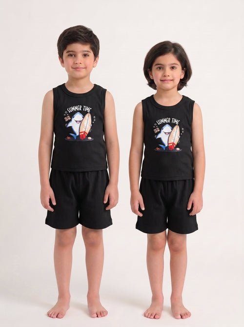 Kids' Summer Time Graphic Co-ord Set - front view