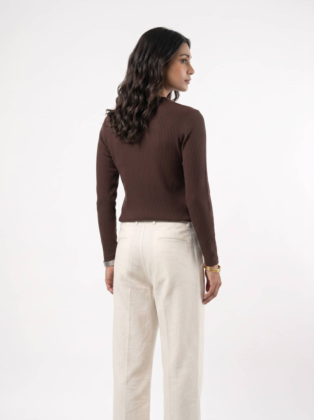 Women's Long Sleeve Ribbed Henley - Hazel
