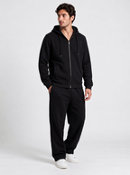Black Zipper Hoodie Co-ord Set