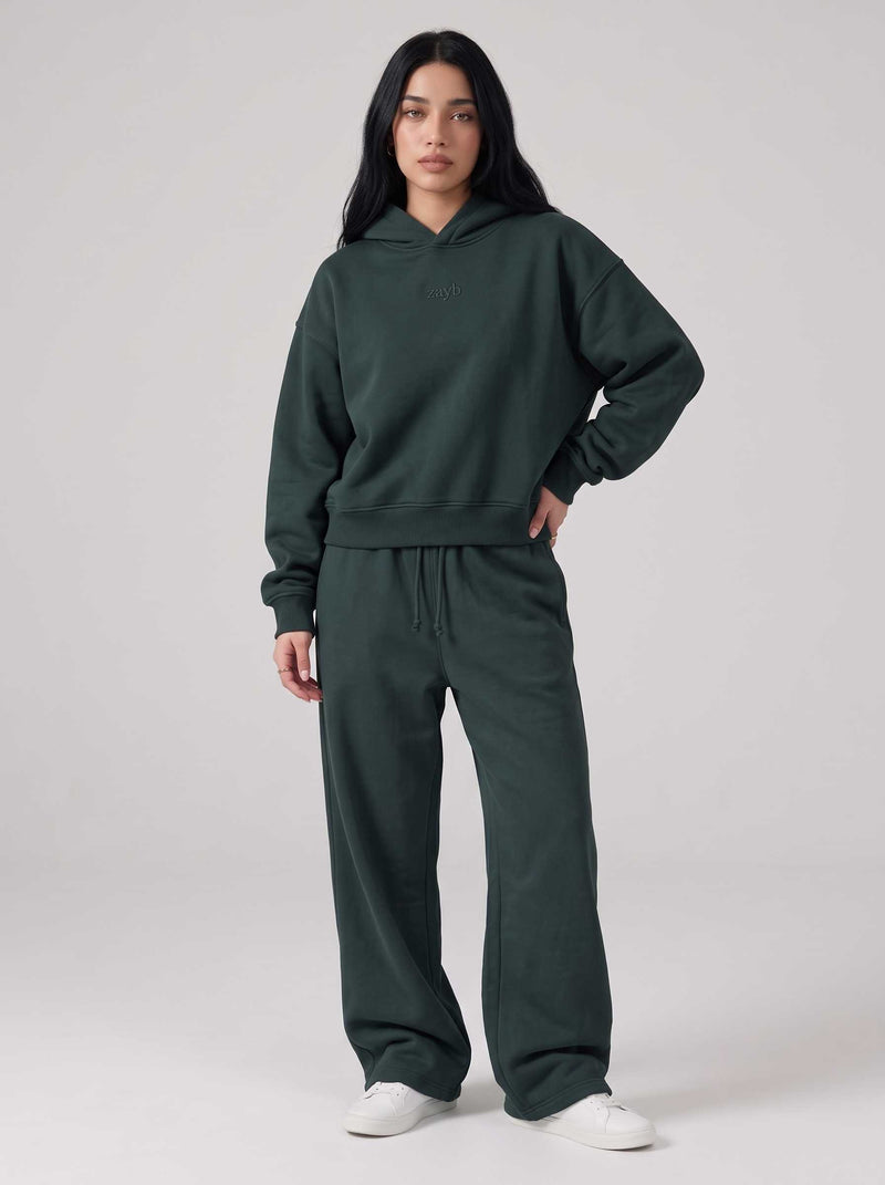Women's Trouser in Dark Green - Zayb