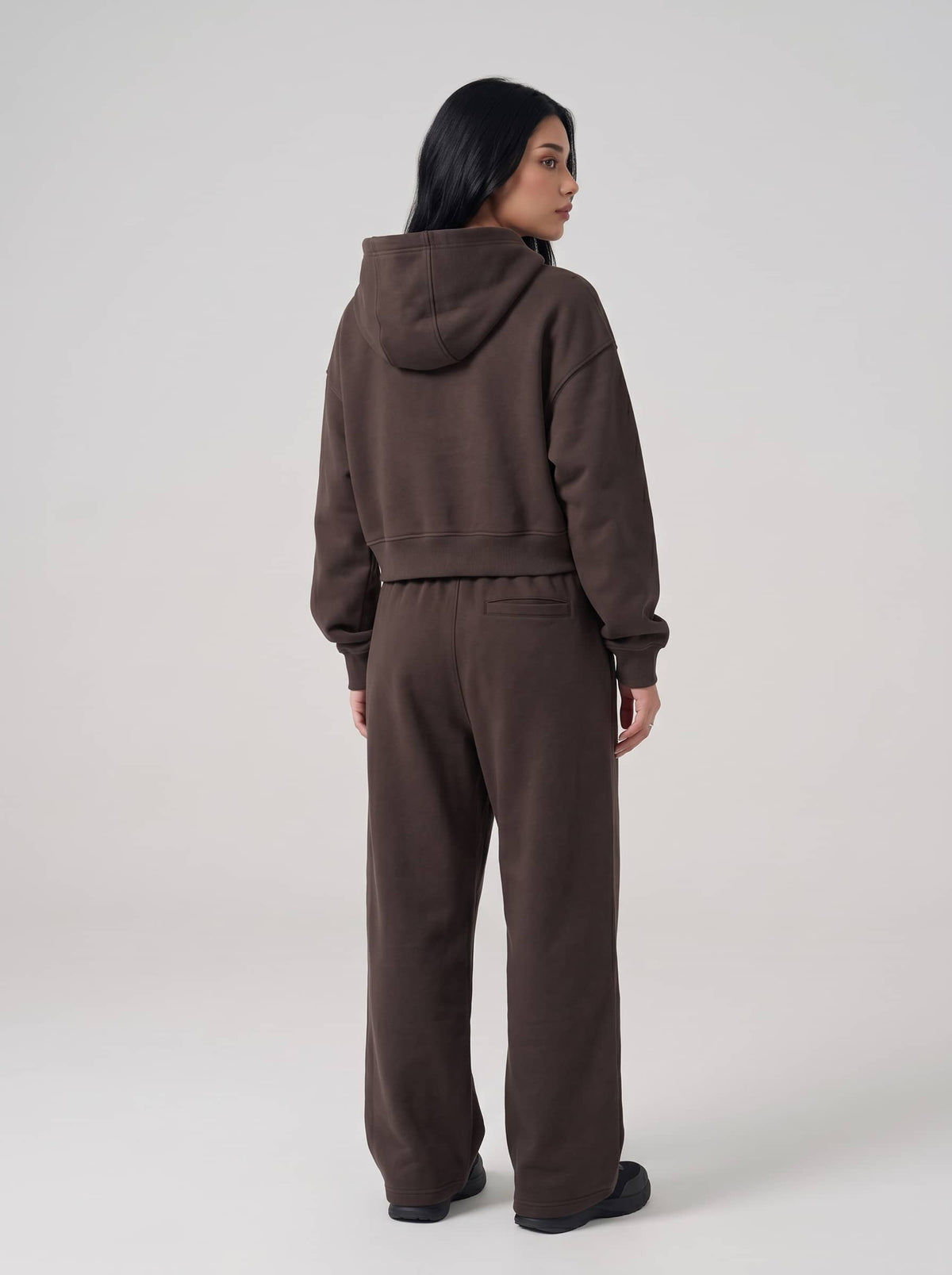 Women's HD Print Hoodie in Coffee Bean - Zayb