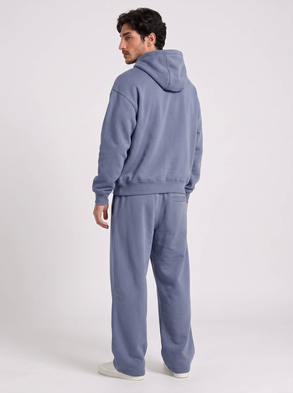 Men's HD Print Hoodie and Trouser in Goosewing Grey - Zayb