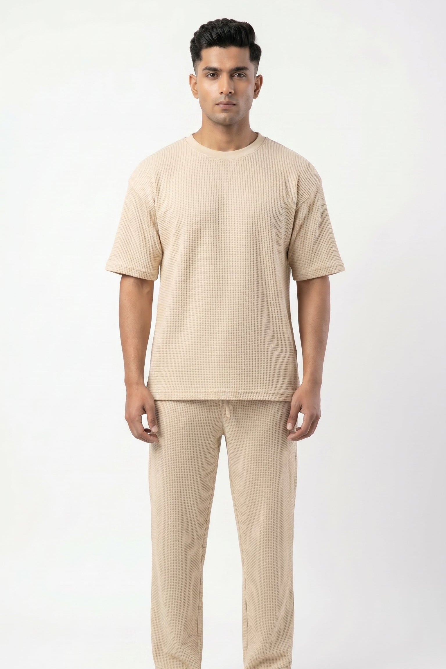Men's Signature Waffle-Knit Tee | Cream
