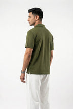 Men's Cuban Collar Shirt | Dusty Olive
