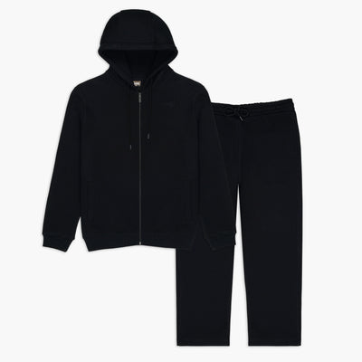 Black zipper Hoodie co-rd set
