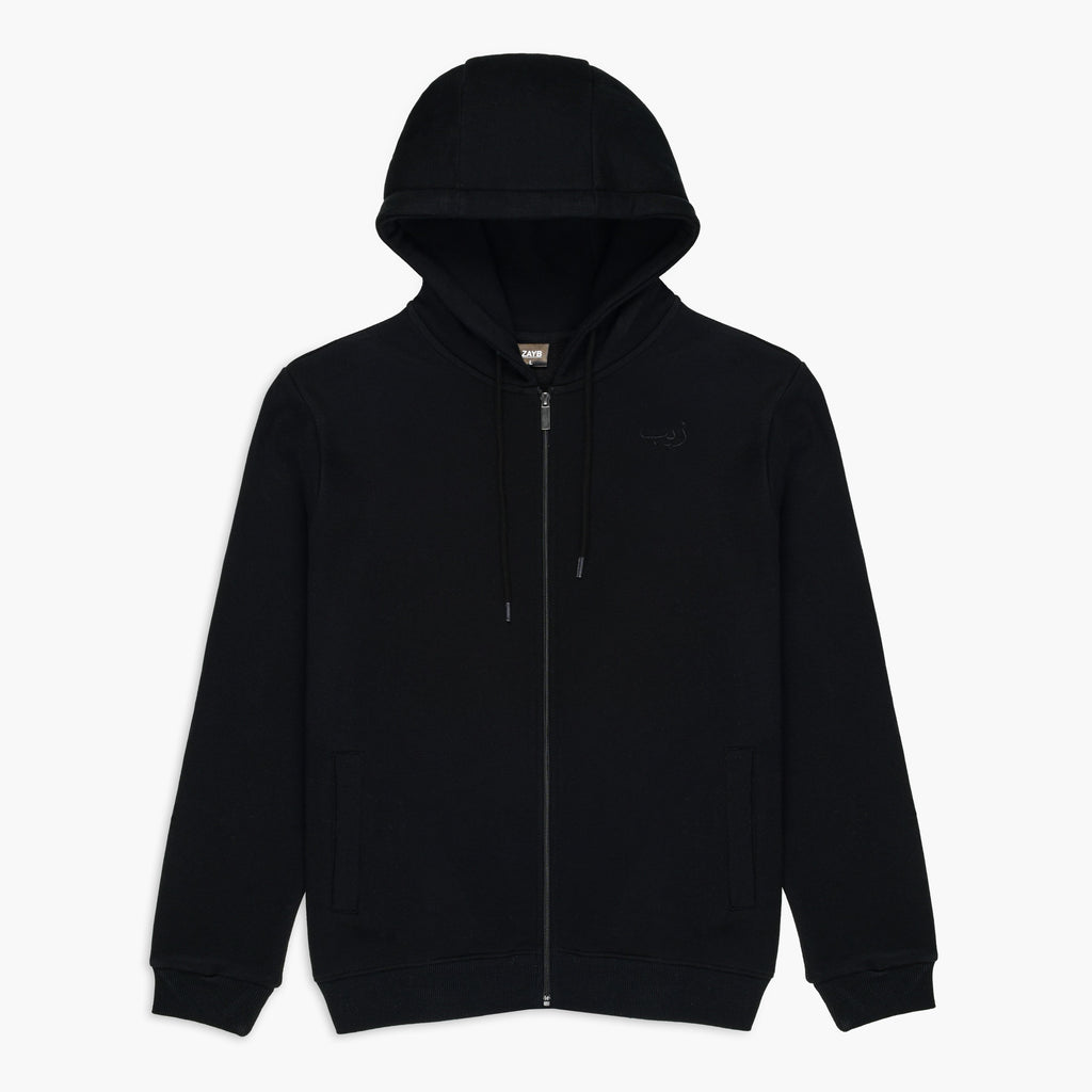 Black zipper Hoodie