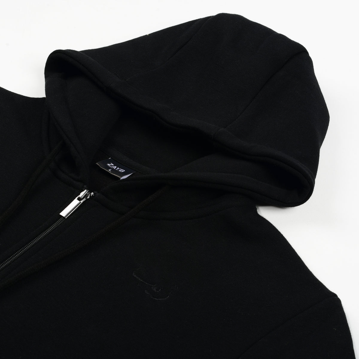 Black Zipper Hoodie - view 2