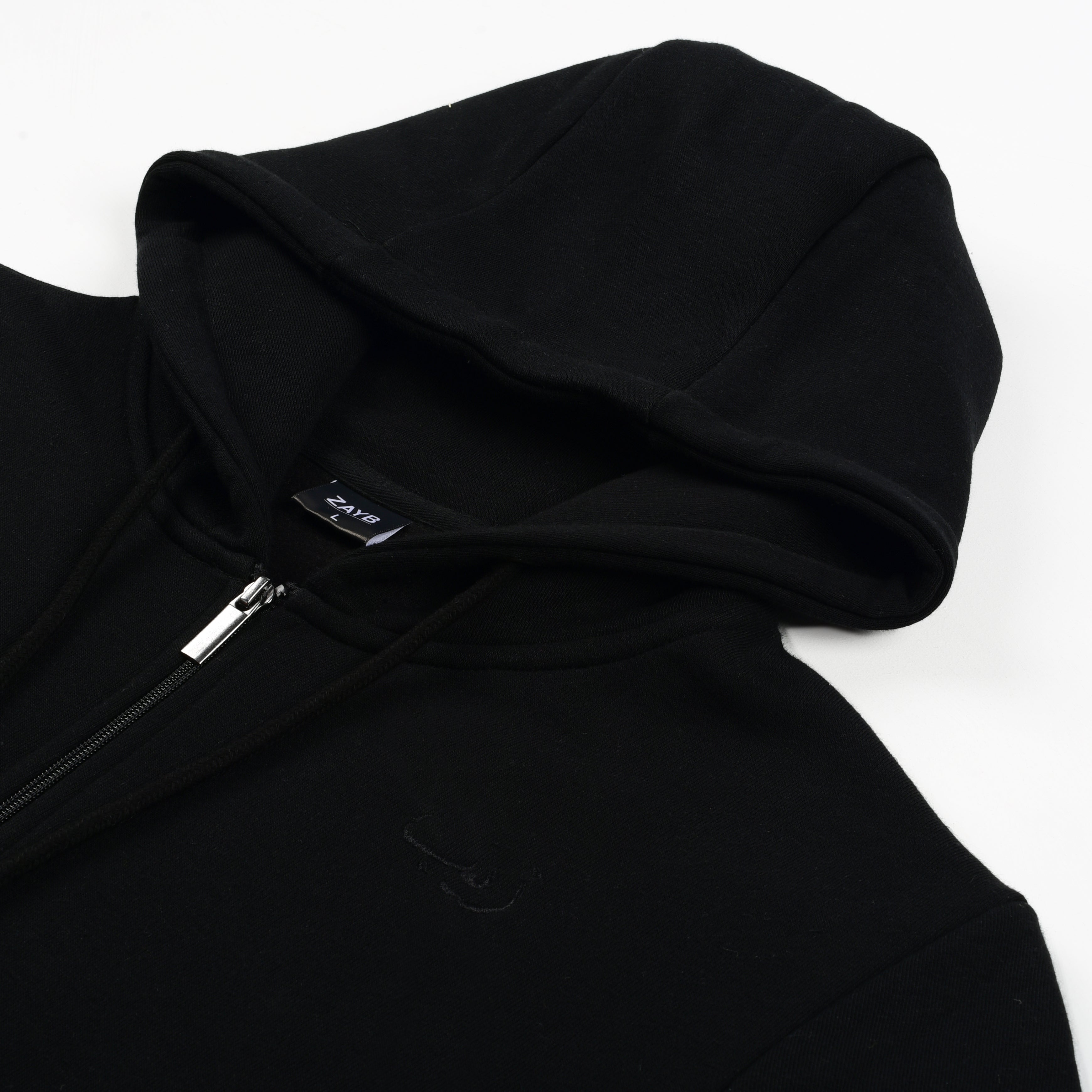 Black zipper Hoodie co-rd set