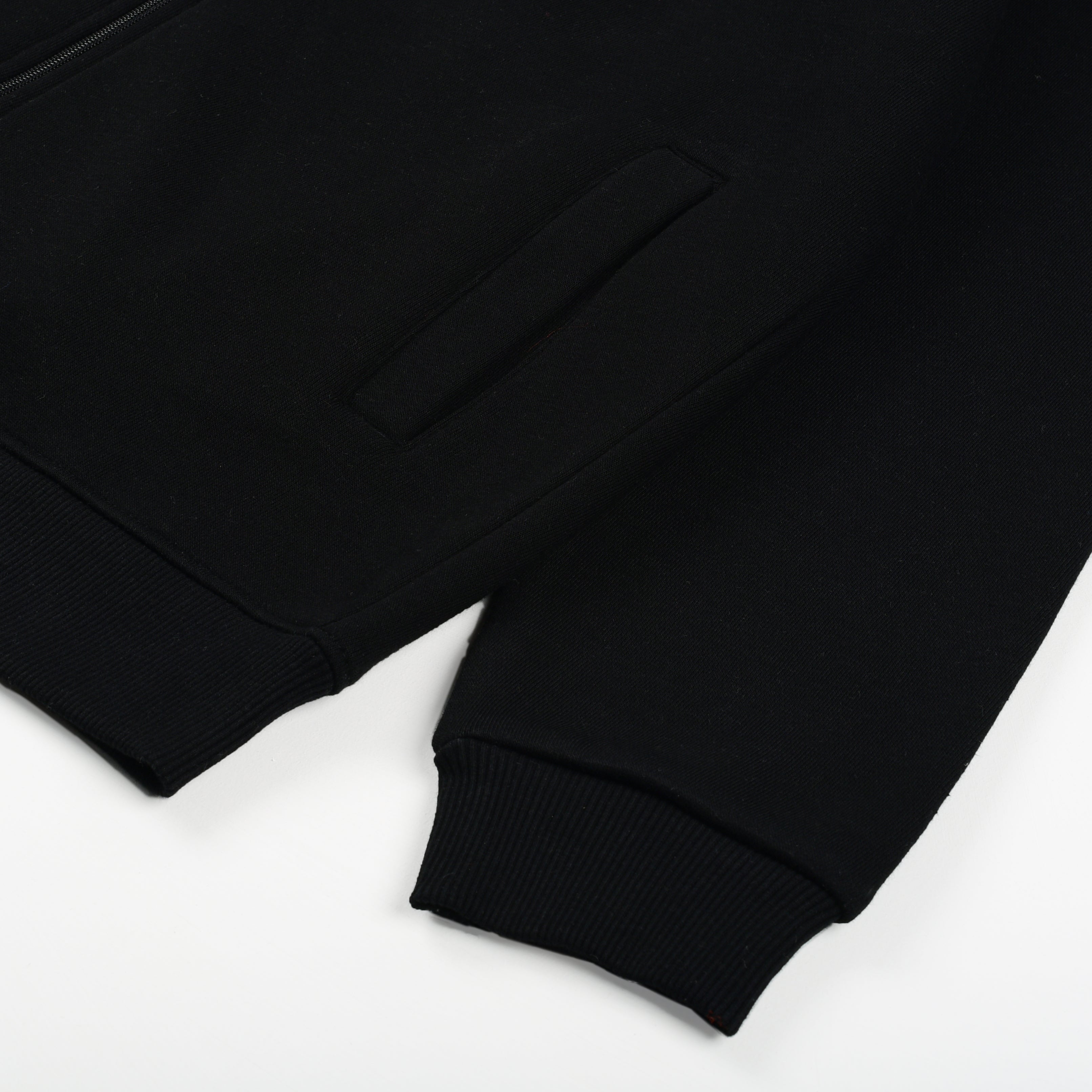 Black zipper Hoodie co-rd set