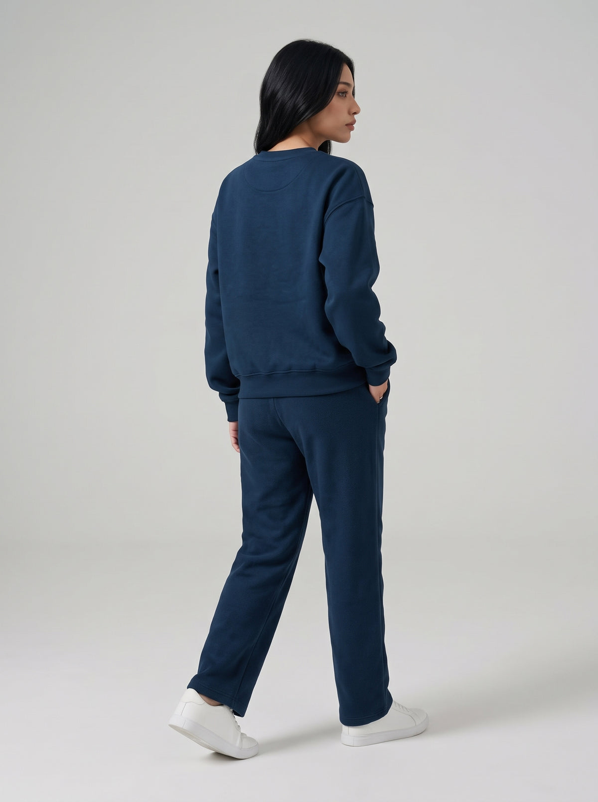 Women's Wellbeing Sweatshirt and Trouser in Navy - Zayb