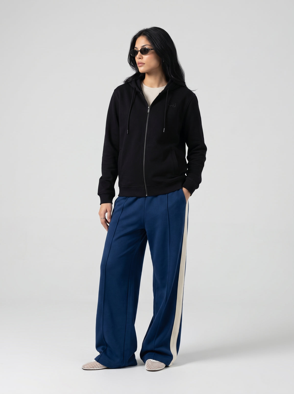 Black Zipper Hoodie