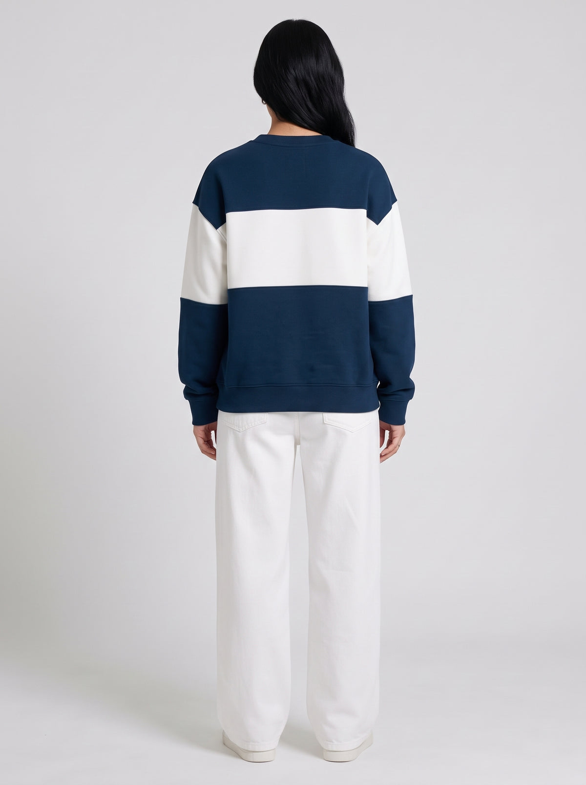 Women's Graphic Block Print Sweatshirt - Zayb