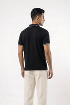 Men's Tipped Polo - Black