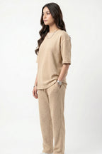 Women's Signature Waffle-Knit Tee | Cream