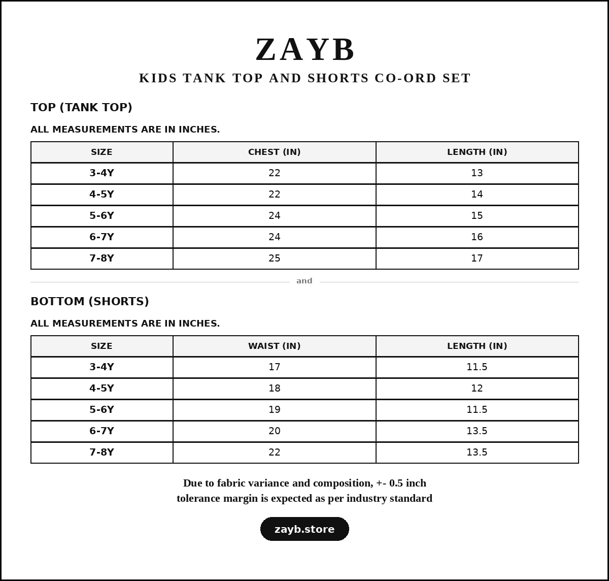 Size guide