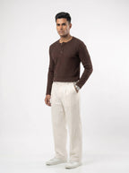 Long Sleeve Ribbed Henley - Hazel