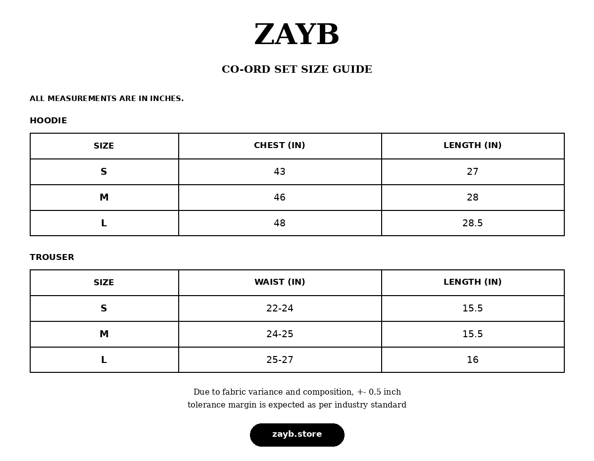 Size guide