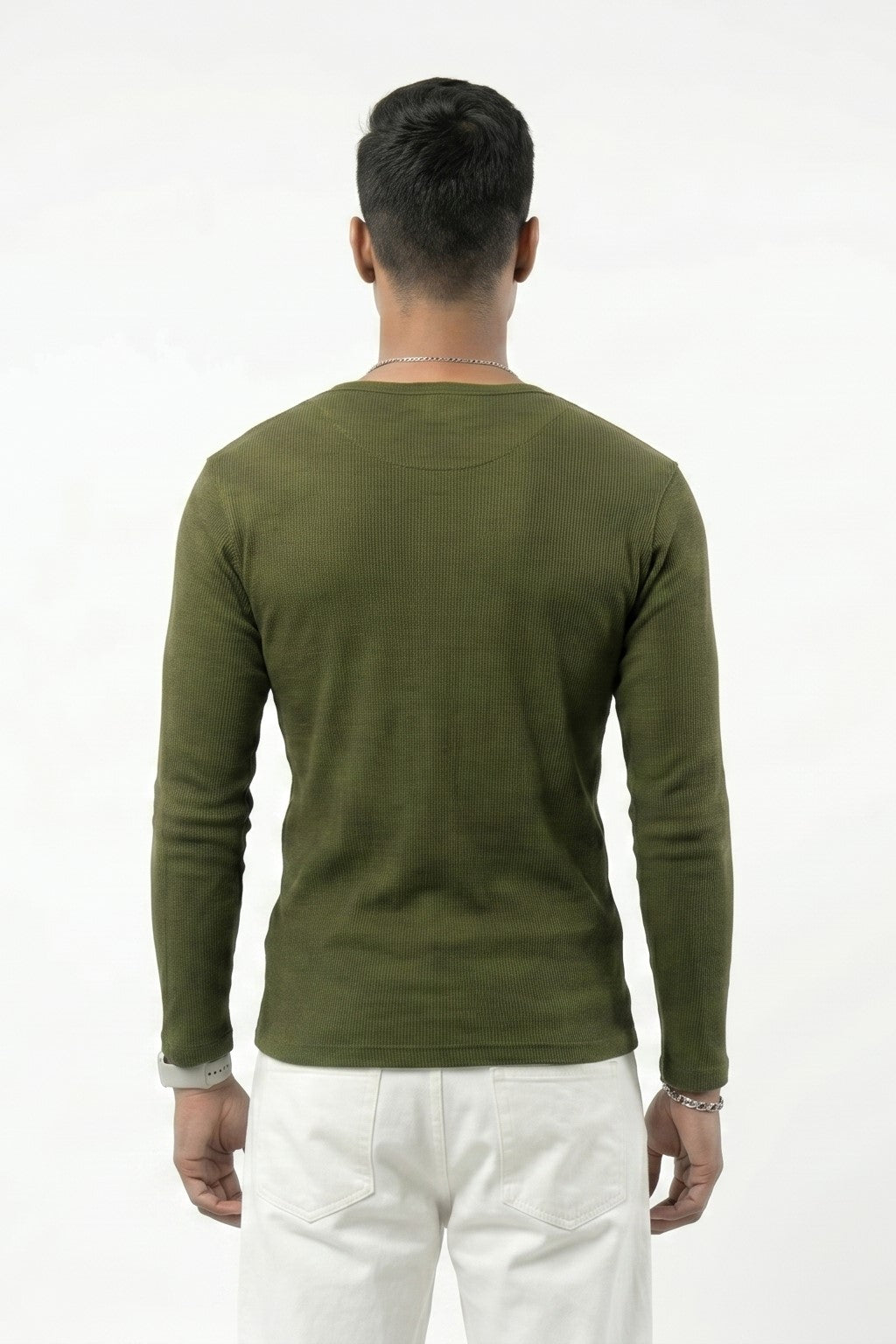 Long Sleeve Ribbed Henley-Chieve