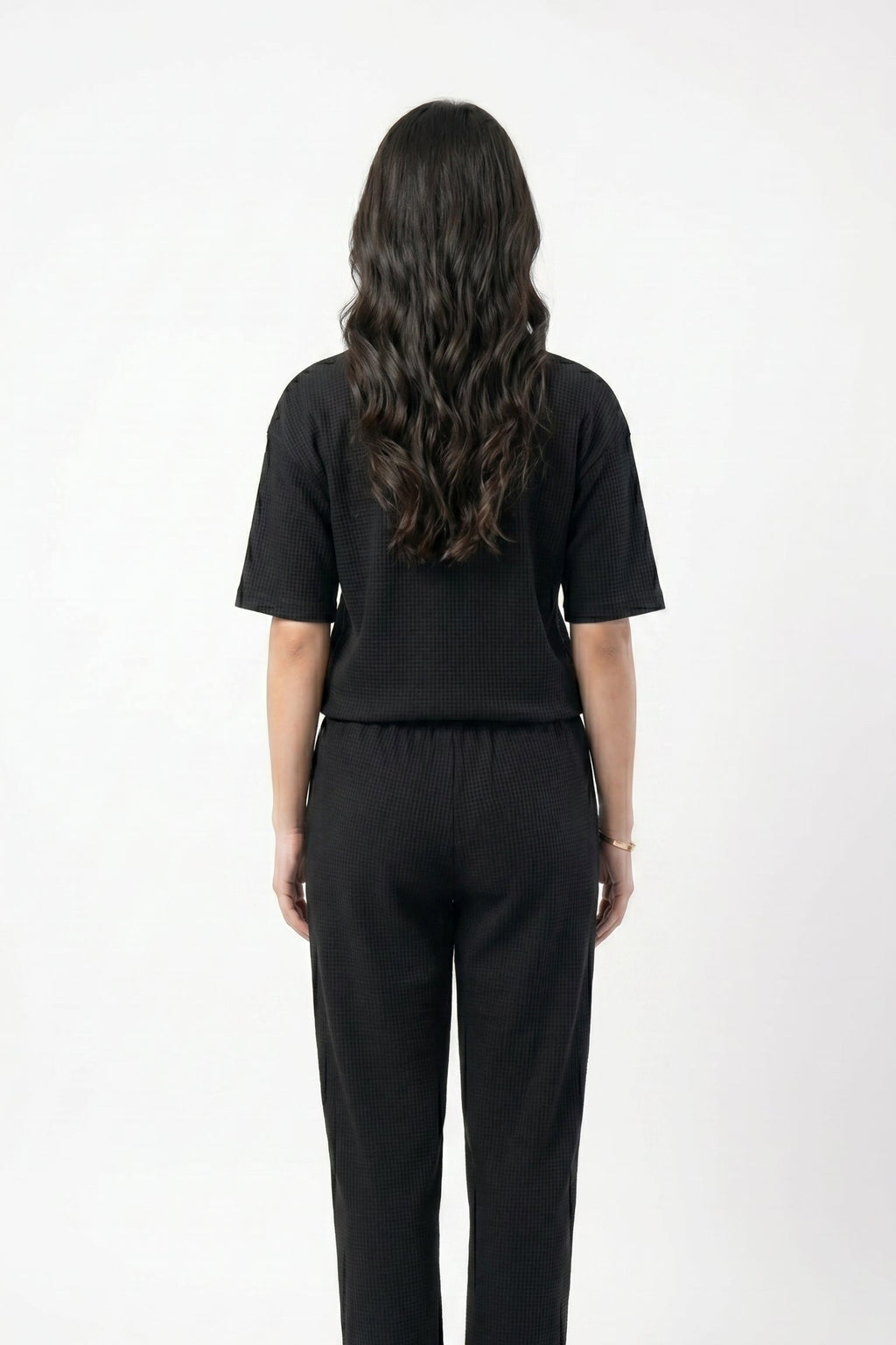 Women's Signature Waffle-Knit Tee | Black