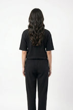 Women's Signature Waffle-Knit Tee | Black