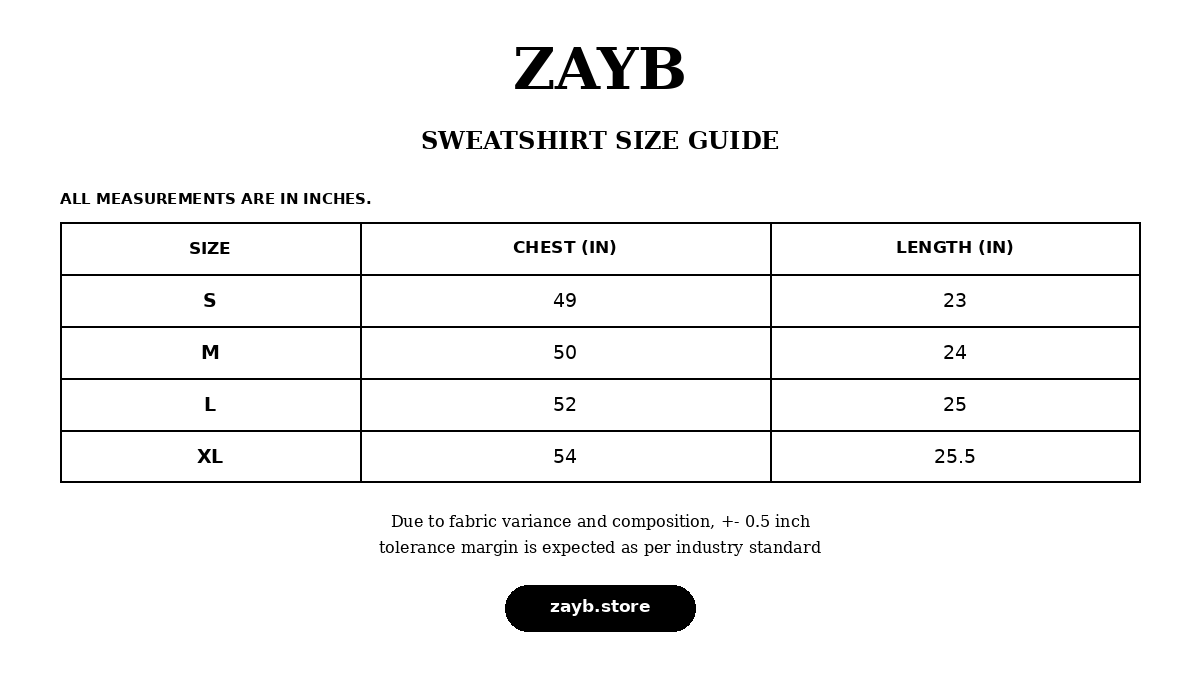 Size guide