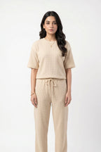 Women's Signature Waffle-Knit Tee | Cream