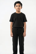 Kids' Signature Waffle Co-ord Set | Black