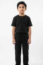 Kids' Signature Waffle Co-ord Set | Black
