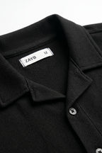 Men's Cuban Collar Shirt | Black