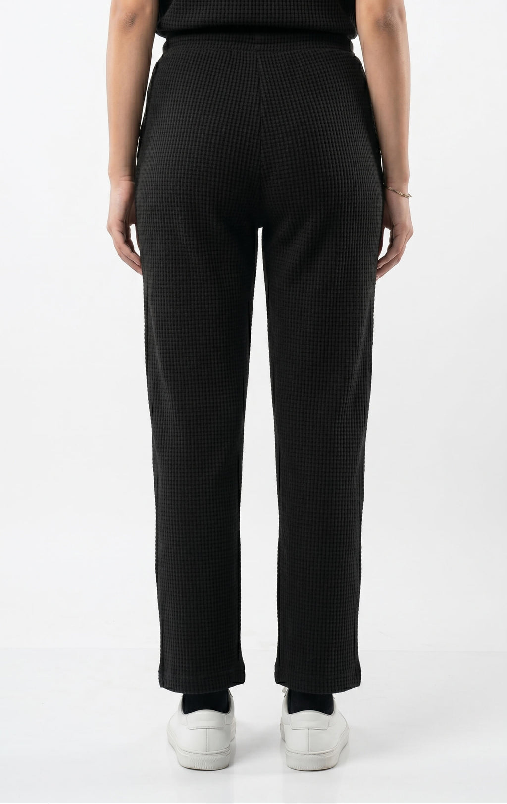 Women's Signature Waffle-Knit Trousers | Black