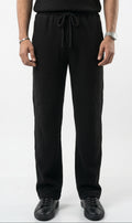 Men's Signature Waffle-Knit Trousers | Black