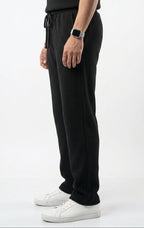 Men's Signature Waffle-Knit Trousers | Black