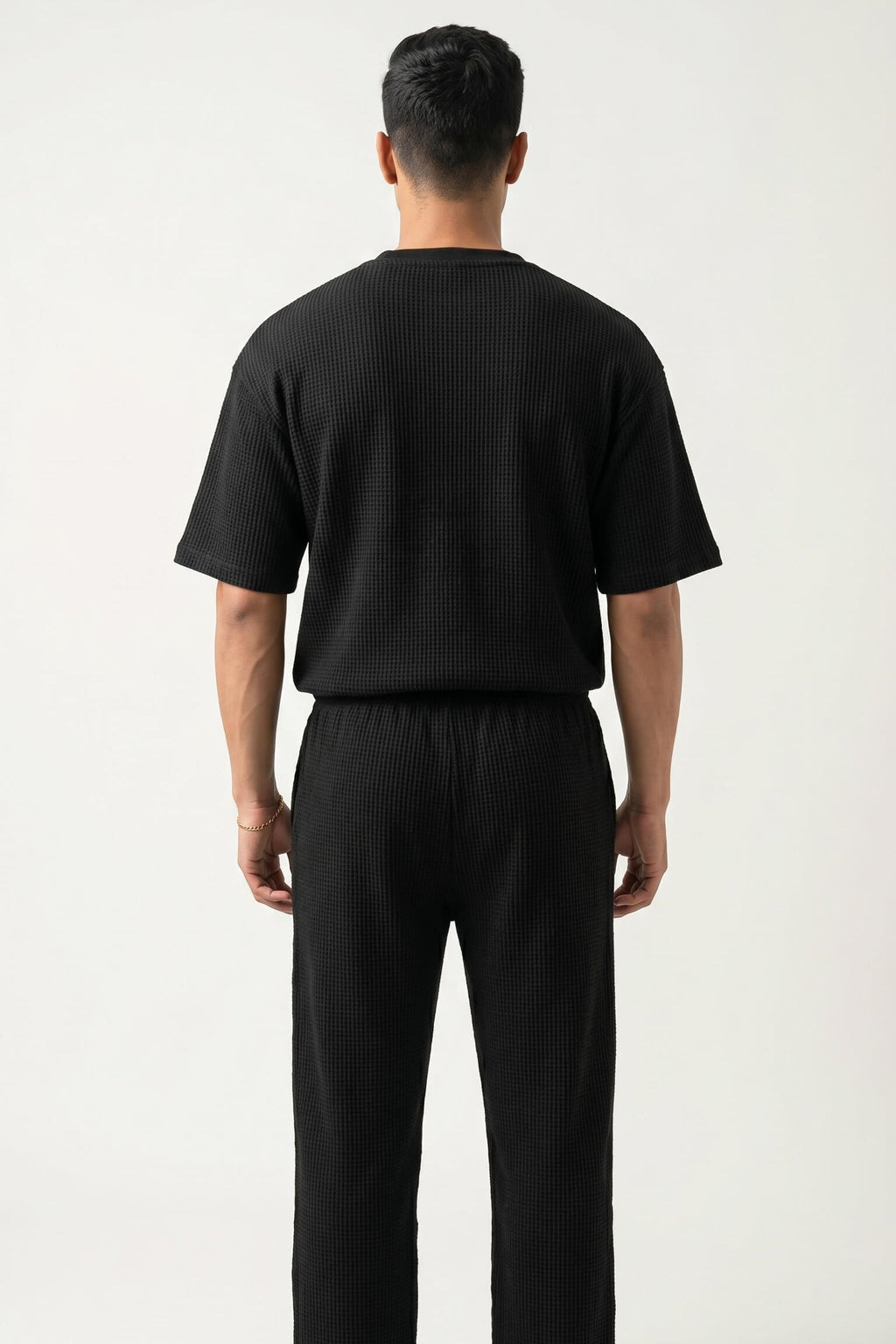 Men's Signature Waffle-Knit Tee | Black