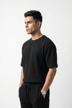 Men's Signature Waffle-Knit Tee | Black