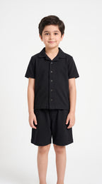 Kids' Cuban Co-ord Set - Black