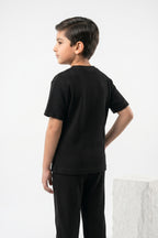 Kids' Signature Waffle Co-ord Set | Black